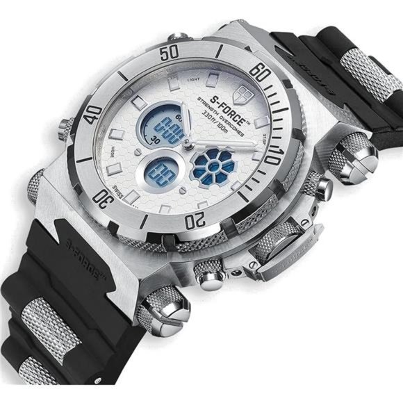 Stainless Steel Chronograph Big Face 50mm Swiss Watches for Men - Picture 2 of 6